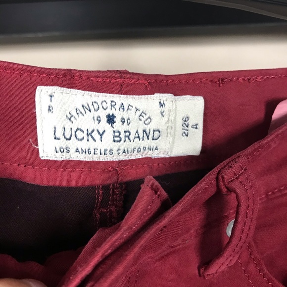 Lucky Brand Brooke Jegging Jeans Red Sz 2/26 - Picture 3 of 7